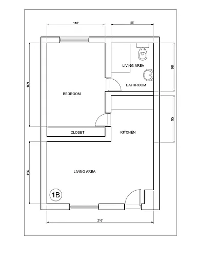 Floor plan 1B Floor Plan