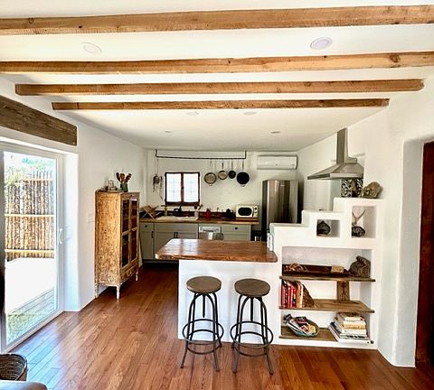 Looking into kitchen from living area of casita.