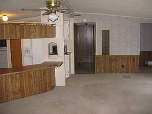 looking into kitchen