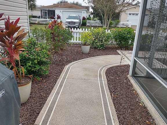 Extended walk to back patio