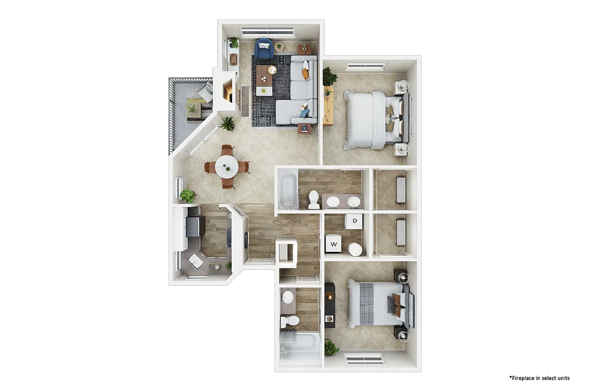 Floor plan 2X2 B