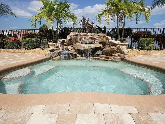 Dramatic rock waterfall