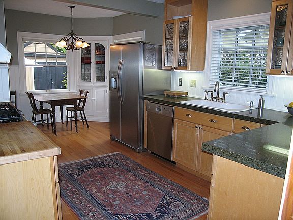 Remodeled kitchen with stainless and granite