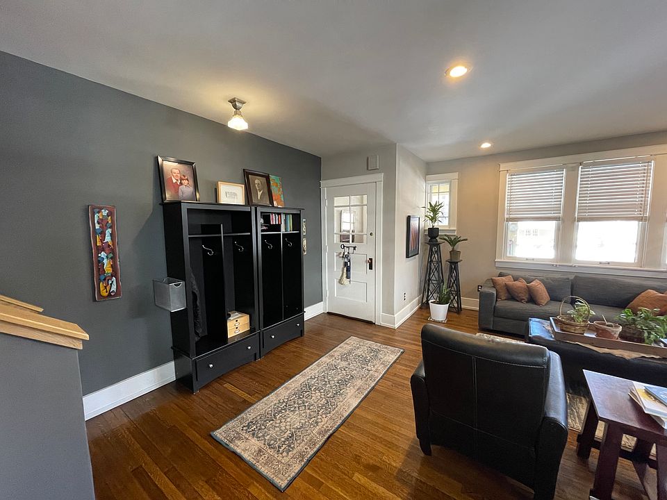 entryway and living room