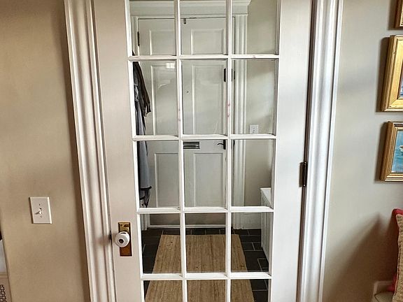 View of front door from inside the house