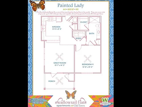 Floor plan Painted Lady