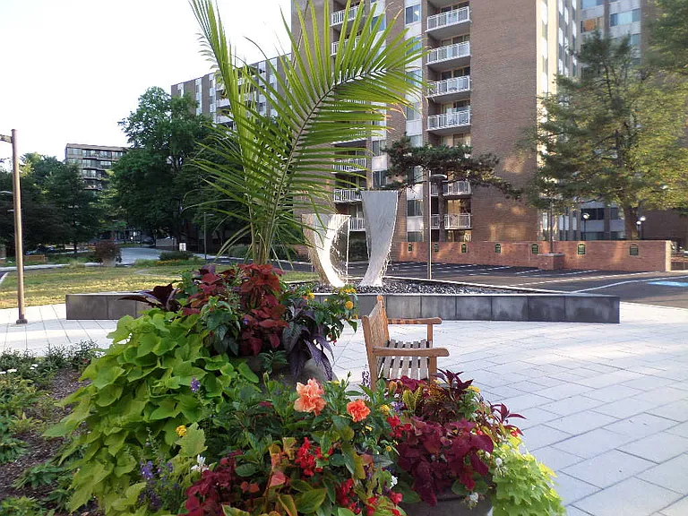 flowers on front plazza