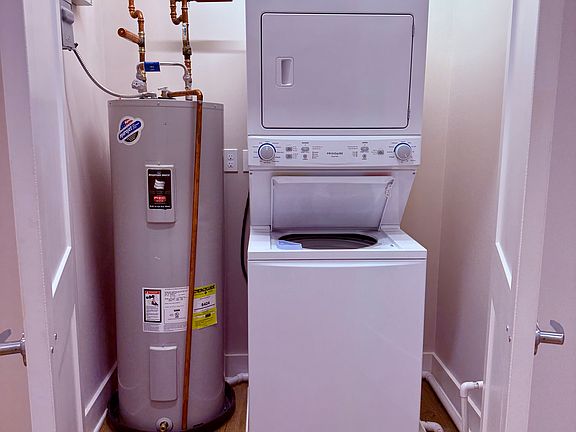 In-unit laundry and hot water heater