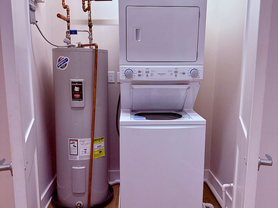 In-unit laundry and hot water heater