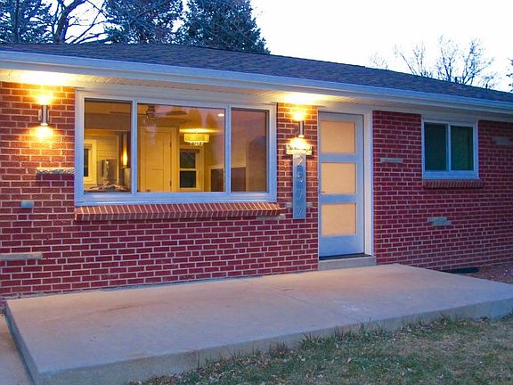 front of house at night