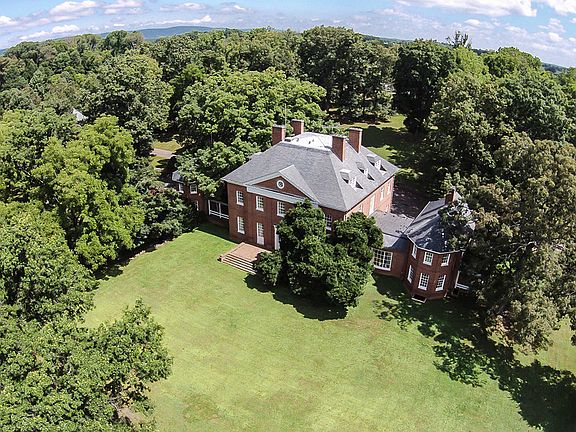 Aerial of The Brick House, main residence