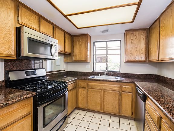 Kitchen with view of garden 