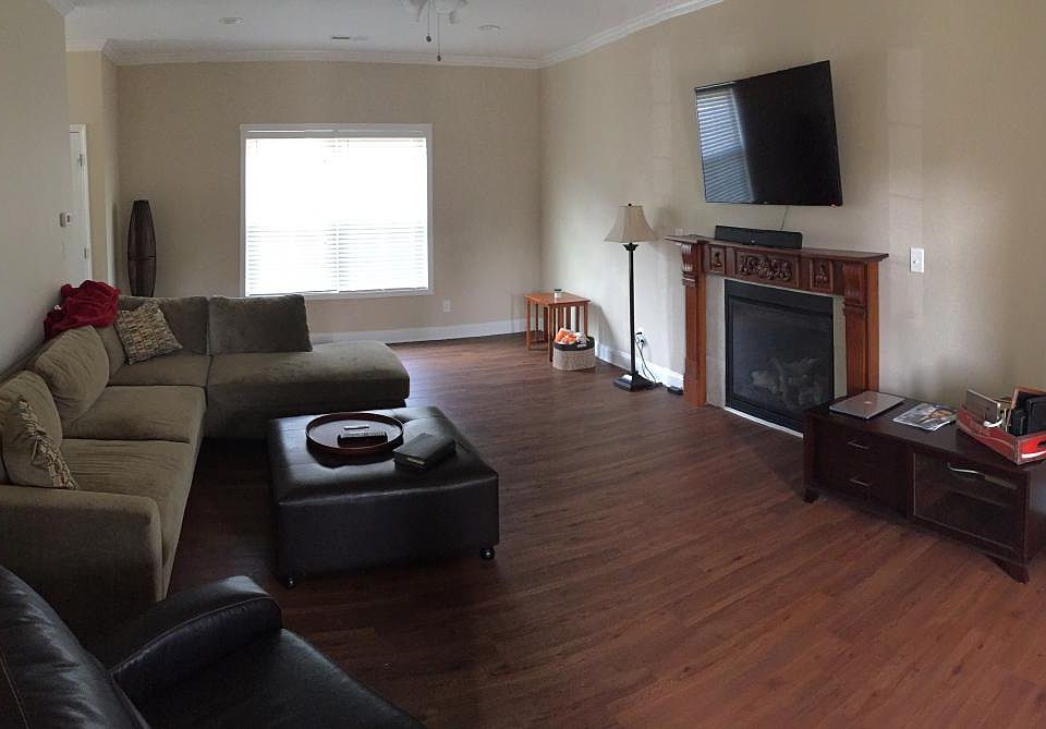 Family room with fireplace