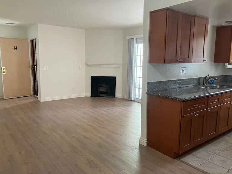 living room from dining area
