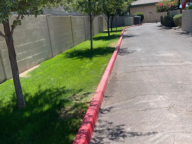 Off street pet relief area
