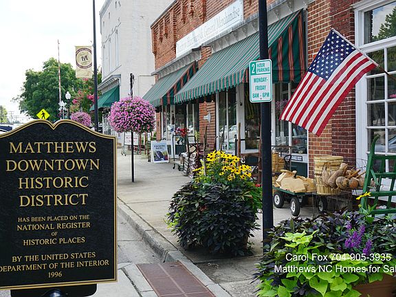 Downtown Matthews 2 mi away