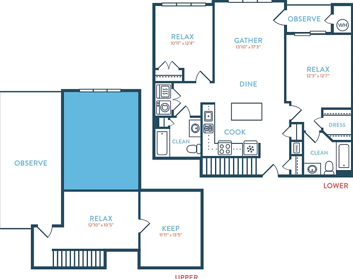 1080 Berkeley B1.1 Floorplan Diagram