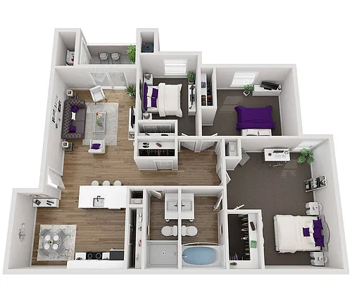 Floor plan 3 Bed 2 bath