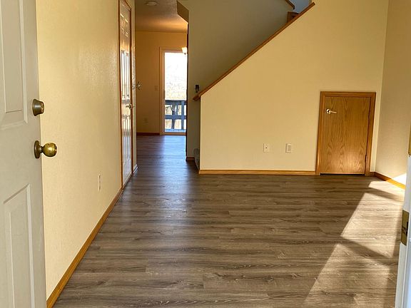 New vinyl plank flooring in downstairs
