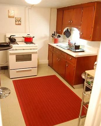 Kitchen with new gas stove