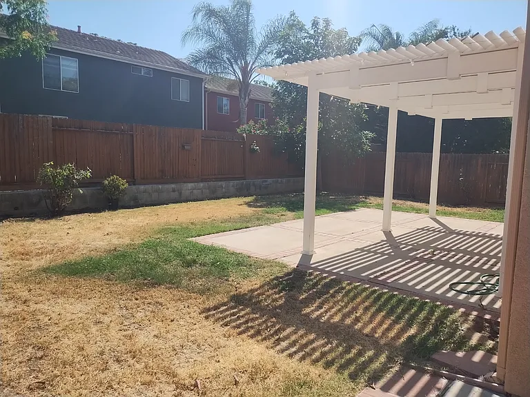 Backyard with Trellis