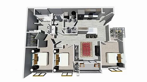 Floor plan The Oak Grand 3 Bedroom 2 Bathroom