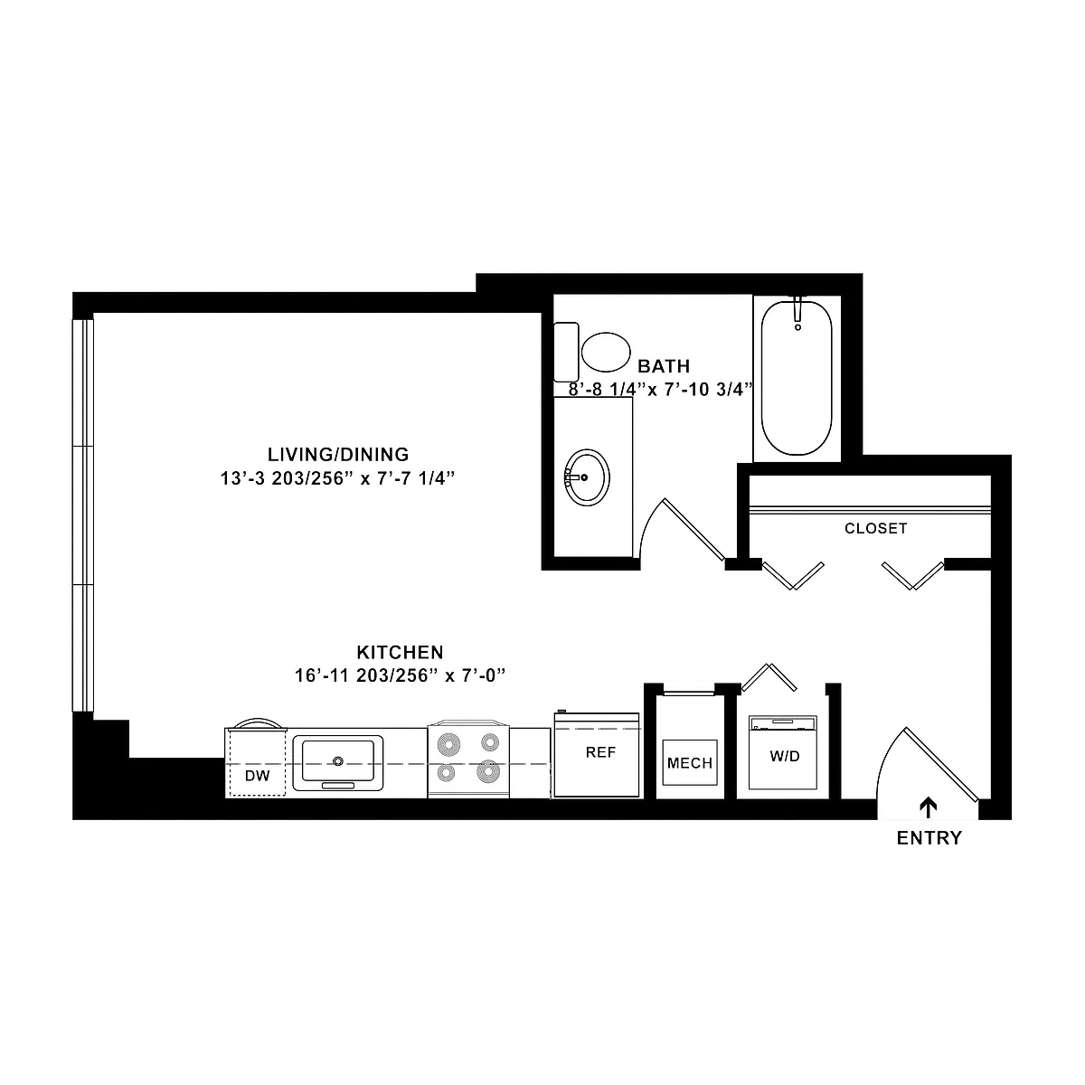 Floor plan Studio-e11.1