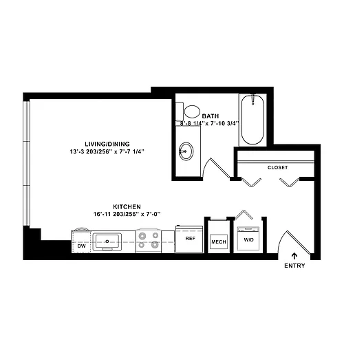 Floor plan Studio-e11.1