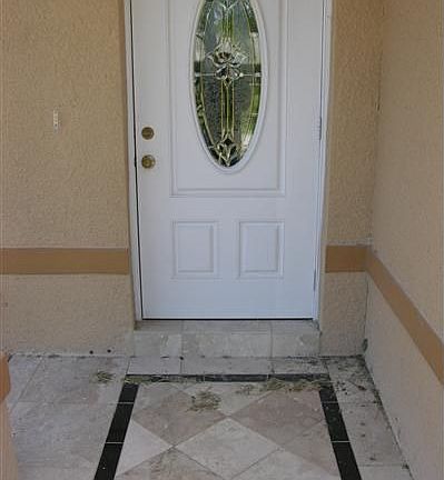 Beautiful entrance with marble inlay floor
