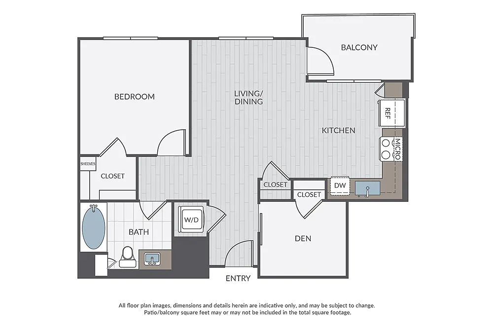 Floor plan Wilshire + Den