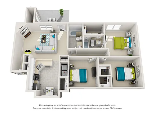Floor plan Hickory Renovated