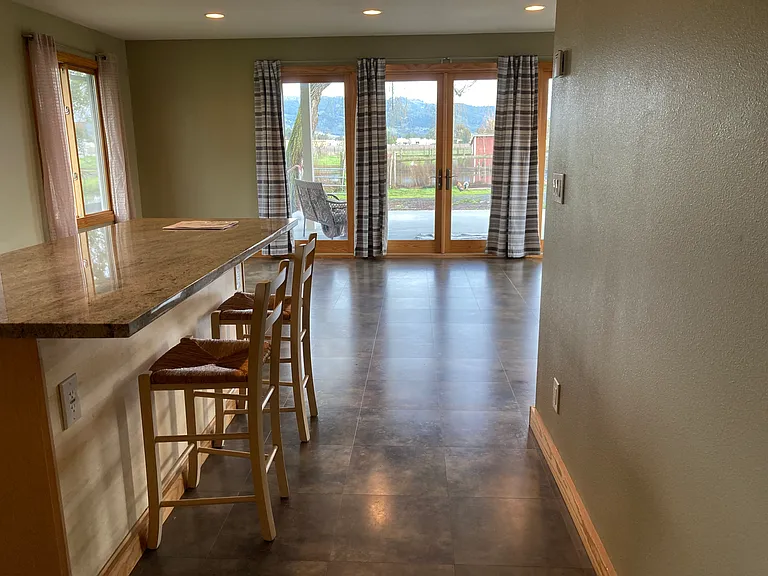 Large marble topped Island.