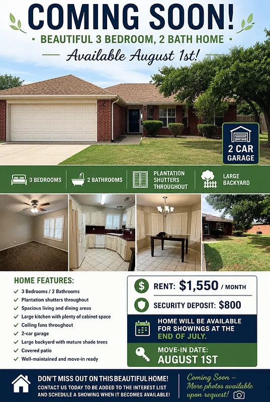 Welcoming 3-Bedroom, 2-Bath Home in West Lubbock — Photo 1