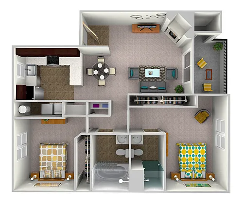 Floor plan 2x2 Upper