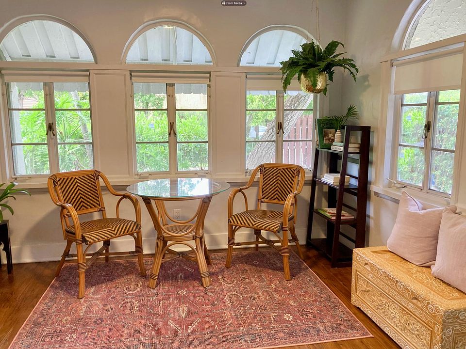Sunroom to the right of front entrance.