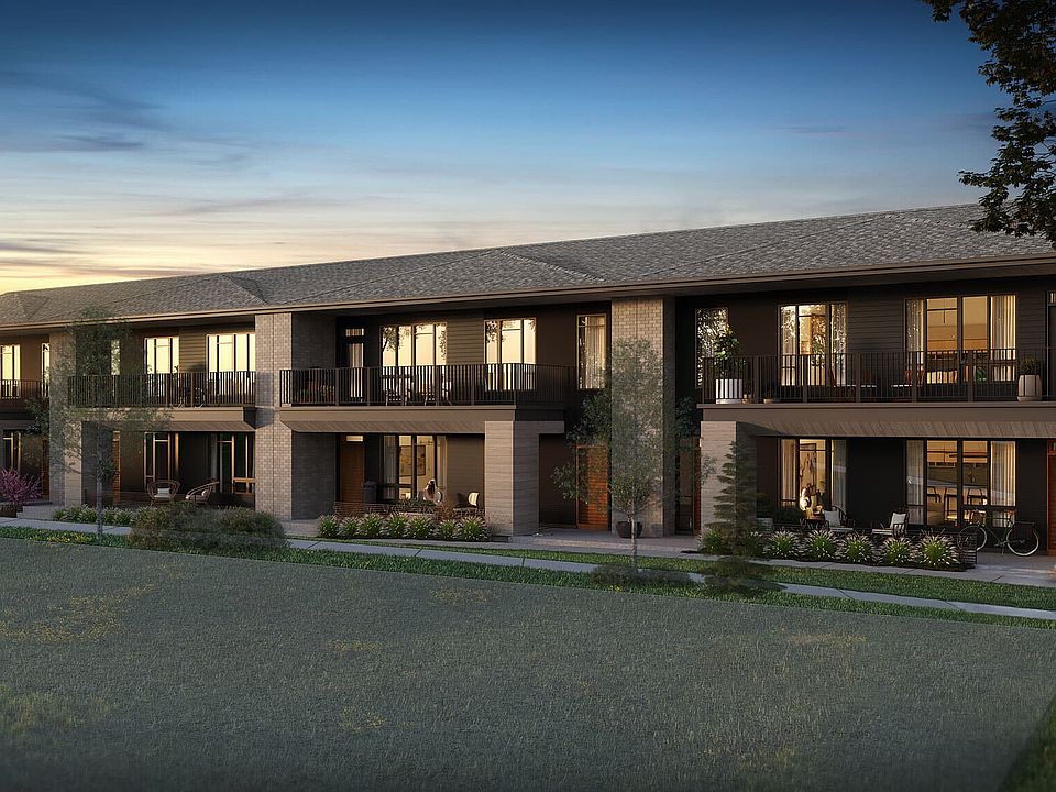 An exterior rendering of block 3 in Crown Park by Brookfield Residential