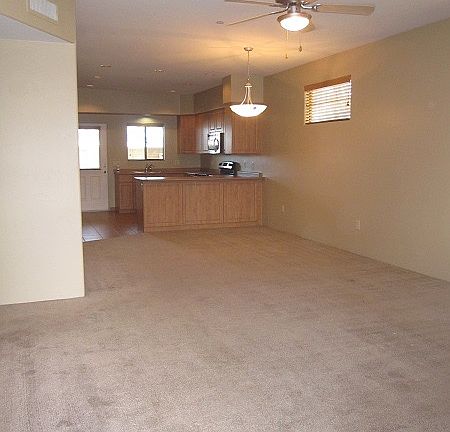 Living room looking towards kitchen