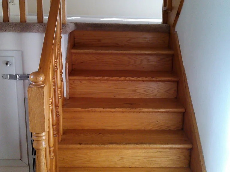 Stairs down to family room