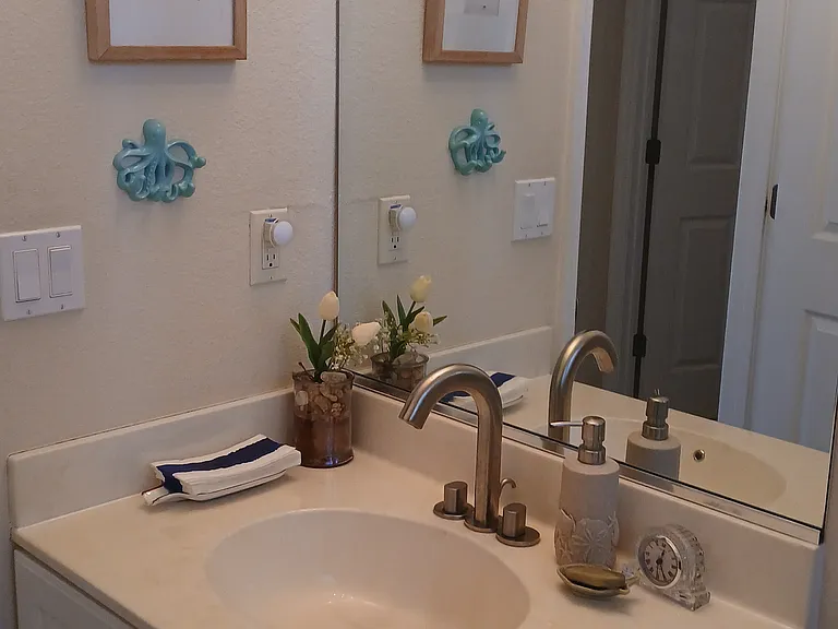 2nd Bath sink and Linen storage