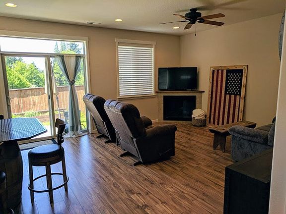 Side view of living room