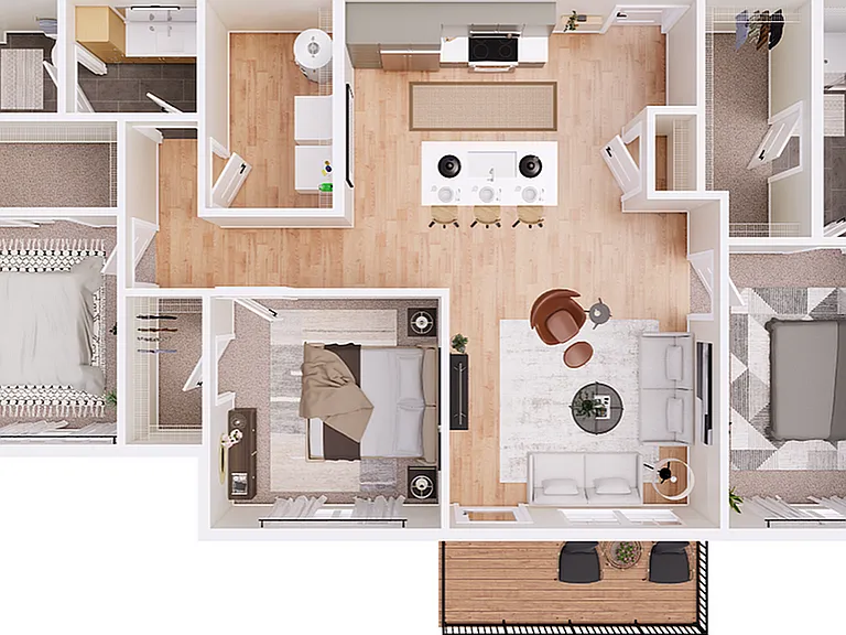 Michael-3A: 3 Bed 2 Bath in Columbus | 1308 sq ft Michael-3A: 3 Bed 2 Bath in Columbus | 1308 sq ft