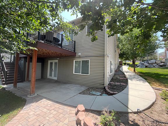 Paved walkway and entrance