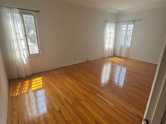 Bedroom faces street providing natural light