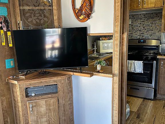 Living area with new TV