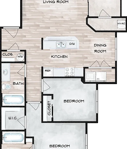 C2 2x2 Floorplan Diagram