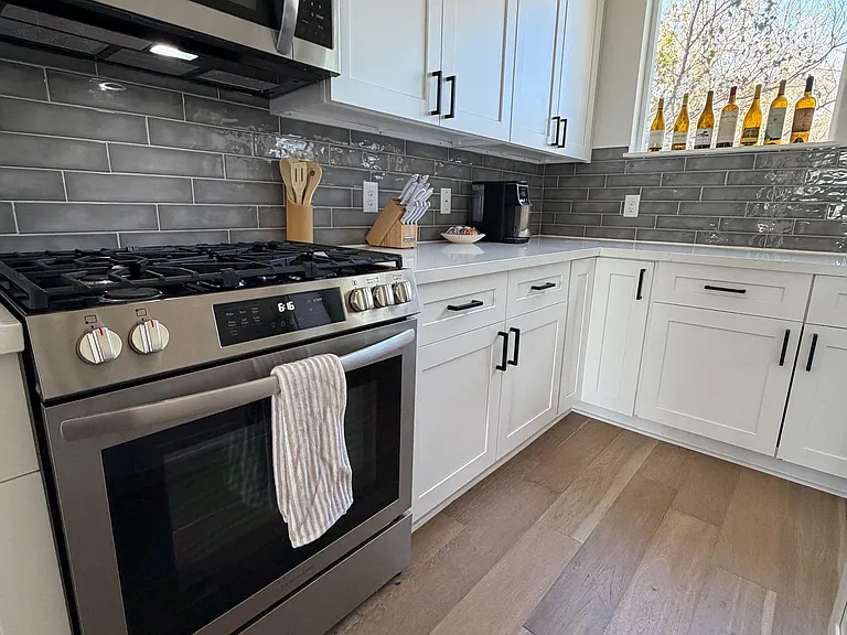 Cook your favorite dishes in our chef-grade kitchen with included wine fridge and coffee maker!