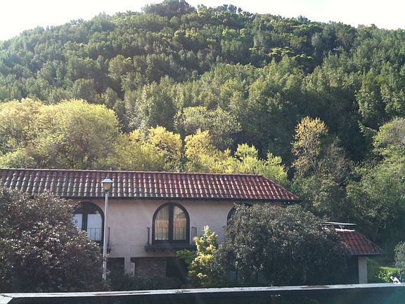 view from upstairs bedroom and deck