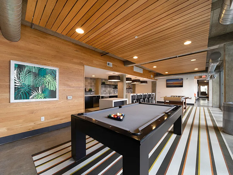 Resident lounge with pool table