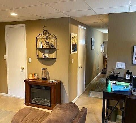 Hallway from kitchen into living room.