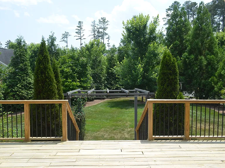 back yard view from deck